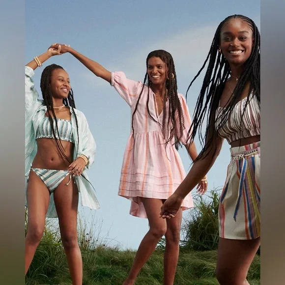 Lem Lem x H&M linen Pink Boho Dress, size M - Picture 1 of 11